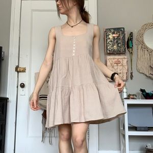 UO GAUZE MINI FROCK DRESS